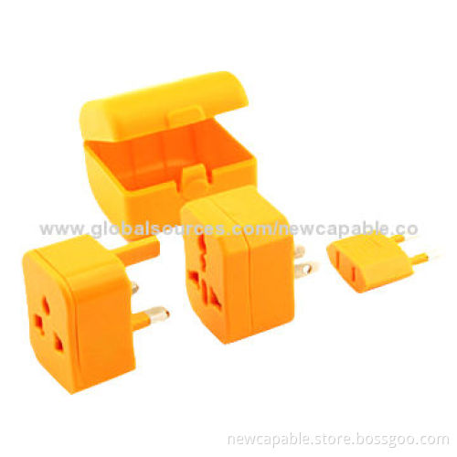 3-in-1 Combined universal adapter with UK, US, EU pins